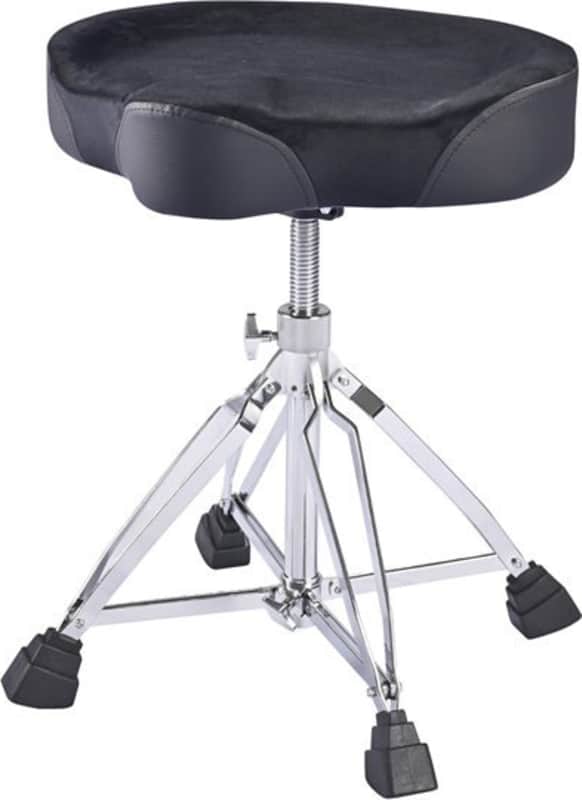 HY Music Motorcycle Style Firm Drum Throne, Black image 1