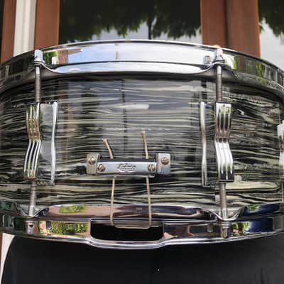 Ludwig 1963 "Ringo-Beatle Spec" Black Oyster Jazz Festival, 5, 5/16" x 14", Holy Grail! Clean! image 8