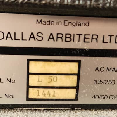 VINTAGE! Sound City (Dallas Arbiter) 50 Plus L50 Mk4 1970 England image 10