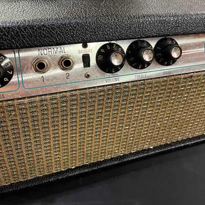 Fender Bassman 2-Channel 50-Watt Guitar Amp Head 1971 - Silverface image 14
