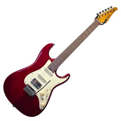 Electric Guitar Soloking MS-11 Classic MKII in Transparent Red with Rosewood FB and 5A Flame Top Nafiri Special Run image 6