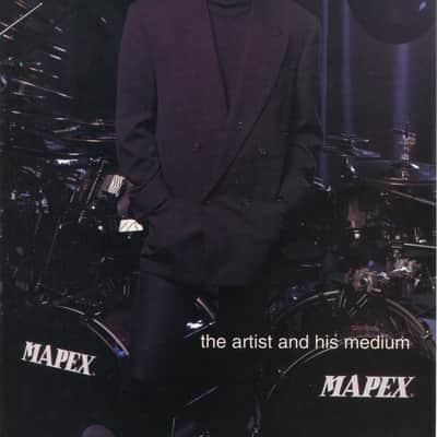 Terry Bozzio's -1990s Custom Made Mapex U.S. Maple 13-Piece Kit - Transparent Black Lacquer image 2