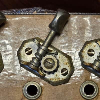4 Inline Vintage Open Gear Kluson Guitar tuners - 1940s 1950s image 5