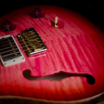 PRS Custom 24 Semi-Hollow Wood Library Bonnie Pink 10 Top image 8