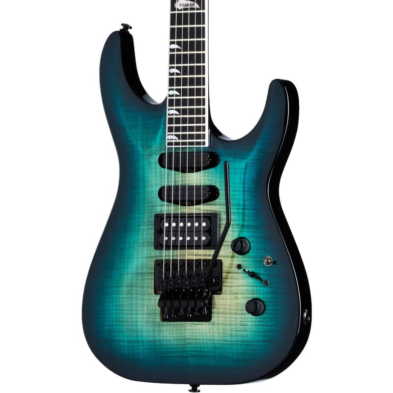Kramer SM-1 Figured Electric Guitar in Caribbean Blue Perimeter image 1