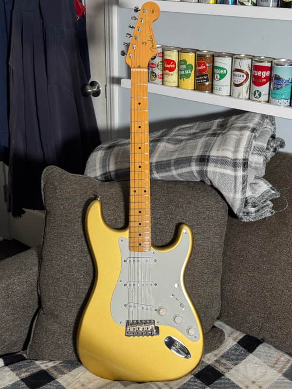 Fender American Original 50s Stratocaster guitar Aztec gold image 1