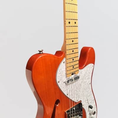 Aria TEG-TL Modern Classic Thinline Semi Hollow Tele Style Electric Guitar - Natural image 6