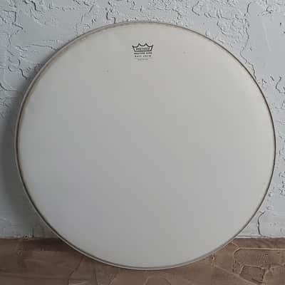 *** JACKPOT! 3x REMO 24" 1960s 1970s 1980s NEW BASS DRUM HEADS (Three) WHITE COATED NOS UNSOLD VINTAGE DEALER Stock! * DIPLOMAT & AMBASSADOR & EMPEROR! image 3