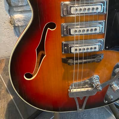 Telestar 335 Style Guitar, Japan 1960's Sunburst 1960's Sunburst image 4