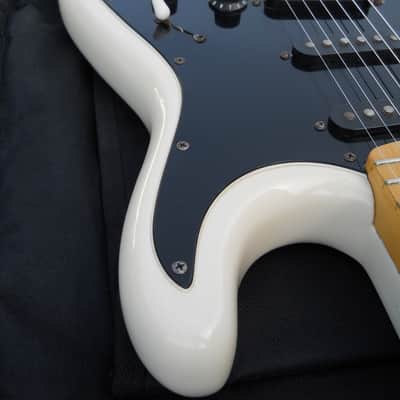 1980's C.F. Martin Stinger SSX Stratocaster, 6 String, White/Black, Nice Shape image 10