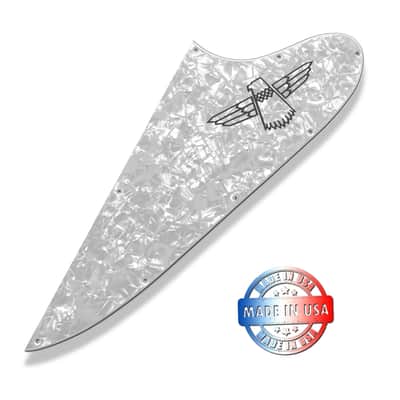 White Pearl 4 Ply Pickguard for Epiphone Thunderbird Option 1 W/ Decal Made in USA by WD image 1