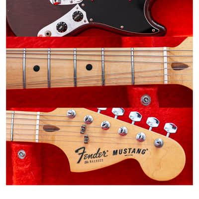 1978 Fender Mustang Guitar in Walnut (Mocha) image 7