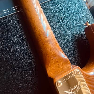 Mint Fender Custom Shop Artisan Pale Moon Ebony Strat Roasted AAA Birdseye Neck Ebony Board image 10