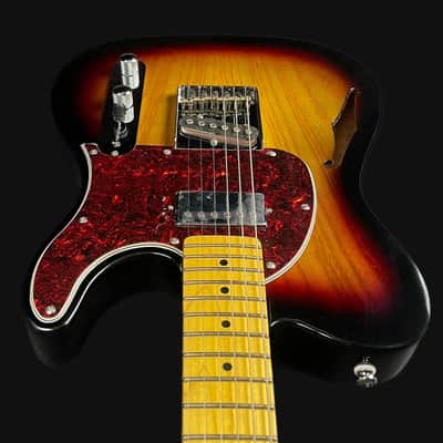 G&L Tribute ASAT Classic Bluesboy Semi Hollow Electric Guitar in 3 Tone Sunburst Maple Fingerboard image 4