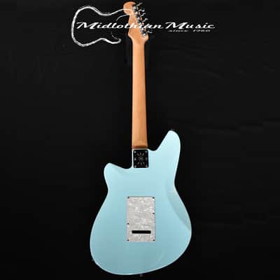 Reverend Six Gun HPP Electric Guitar - Chronic Blue Gloss Finish w/Rosewood Fretboard & Black Pickup Covers image 5