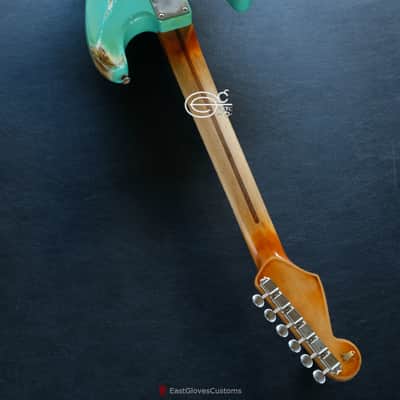 Fender American Stratocaster 40th Anniversary Seafoam Green Made in USA Heavy Aged Relic image 12