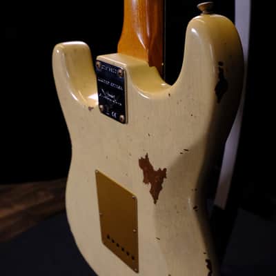 2024 Fender Custom Limited Edition Roasted "Big Head" Stratocaster® Relic® - Aged Vintage White image 14