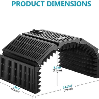 Foldable Microphone Acoustic Isolation Shield image 5