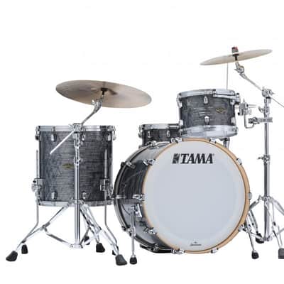 Tama WBR32RZS-CCO Starclassic Walnut/Birch Duracover Wrap Shell Kit 3 pcs - Charcoal Onyx/Chrome HW image 7