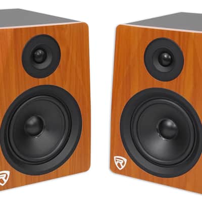 Pair Rockville APM5C 5.25" 250W Powered USB Studio Quality Bookshelf Speakers image 1