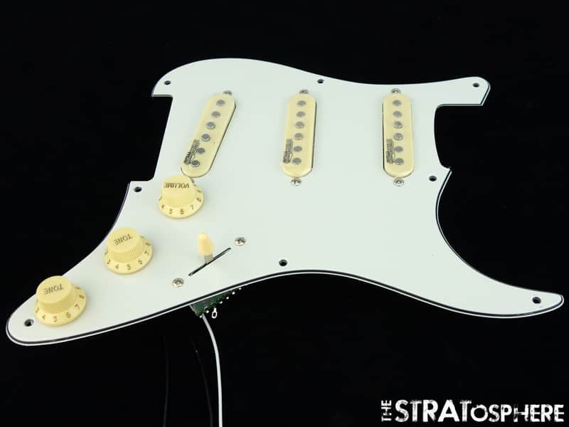 *NEW Wilkinson WOVS LOADED PICKGUARD for Fender Strat Parchment 3 Ply 8 Hole image 1