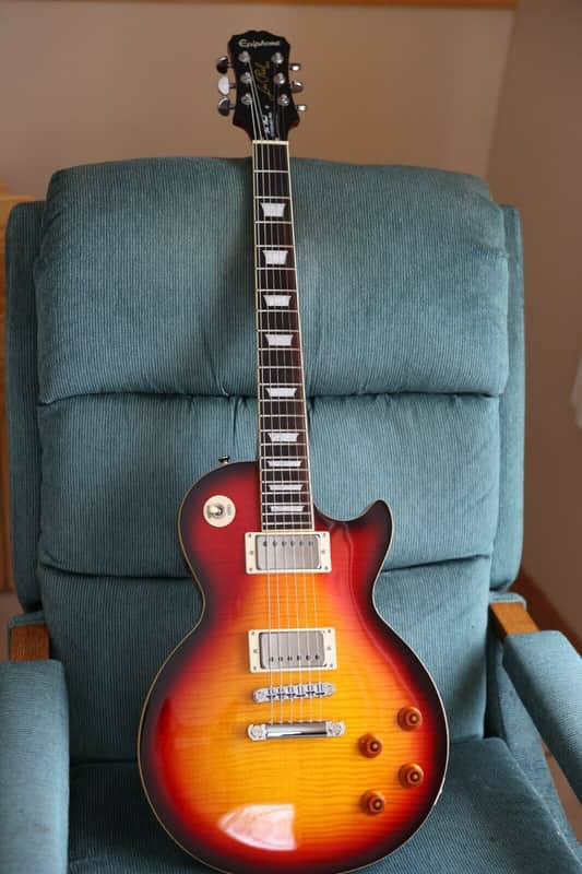 Epiphone Les Paul Standard Plus Top PRO 2012 - 2019 - Cherry Burst UPGRADED image 1