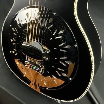Recording King Dirty 30's Minnie Bucker Acoustic-Electric Resonator Guitar Matte Black image 8
