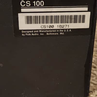 Polk Polk CS 100 Channel Speaker 2001 - Black wood cabinet image 7