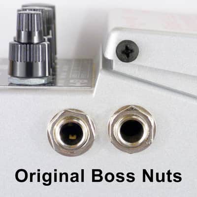 Nickel M9 Metric 1/4" Input Output Jack Replacement Nuts - Pedal Guitar Amp - 3 Pack - Made In Japan image 3