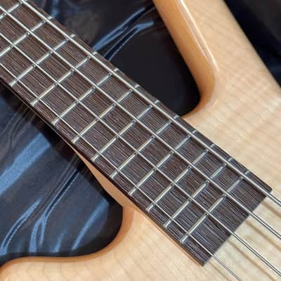 Warwick RockBass Corvette Premium 4-String Left Handed Electric Bass Guitar - Natural image 13