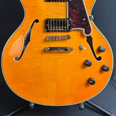 D'Angelico Excel DC Semi-Hollow Body Electric Guitar Amber Finish w/ OHSC image 2