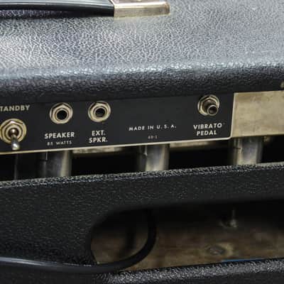 Fender Showman 2-Channel 85-Watt Guitar Amp Head 1965 Blackface image 6