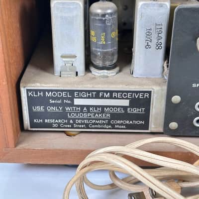 KLH Model 8 Eight FM Tube Radio w/ Speaker image 8