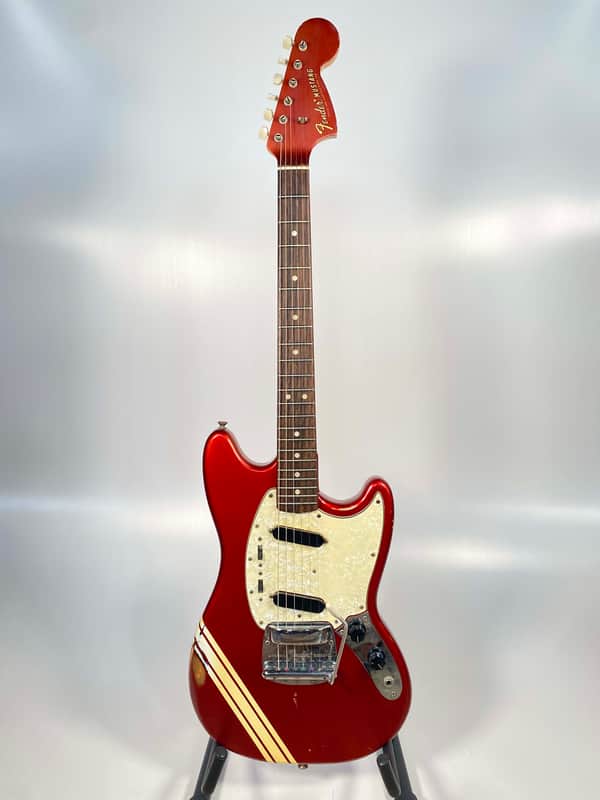 Fender Mustang Guitar with Rosewood Fretboard 1969 - 1973 - Competition Red image 1