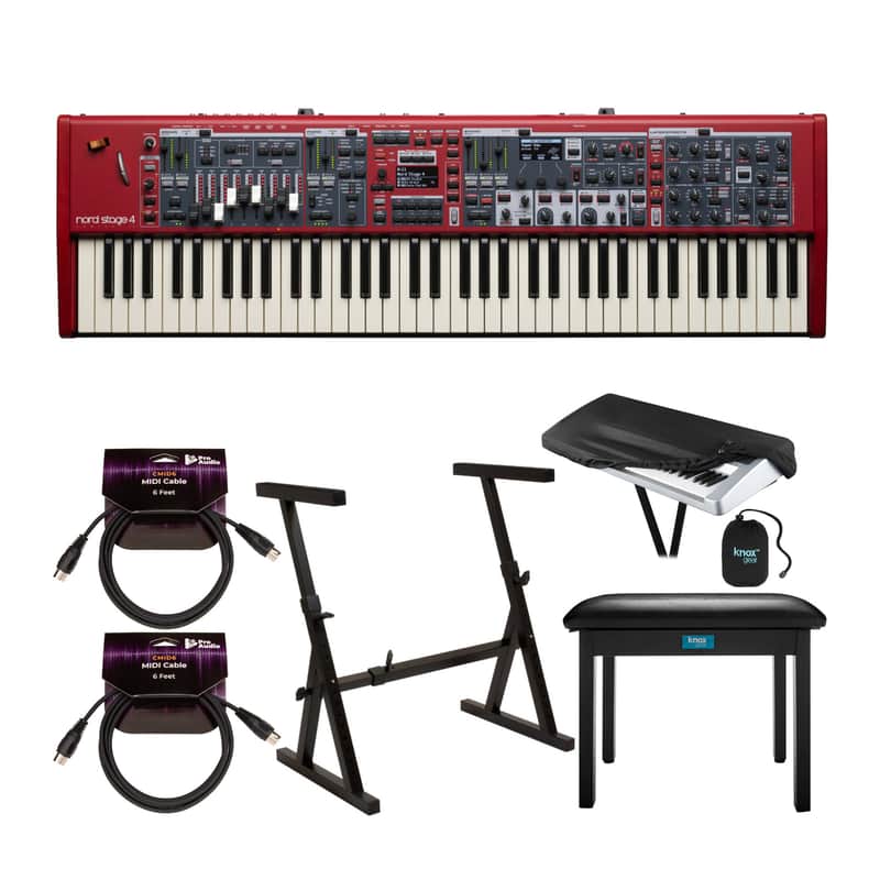 Nord Stage 4 Compact 73-Key Semi-Weighted Keyboard Bundle with Stand, Bench, MIDI Cables, and Cover (6 Items) image 1