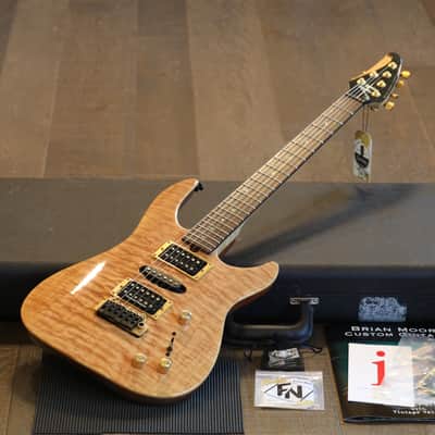 2001 Brian Moore C90-P Custom HSH Electric Guitar Piezo Quilt Natural + OHSC image 1