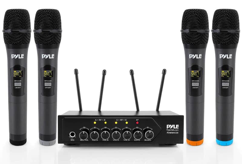 Pyle Portable UHF Wireless, 4 mic and LEKATO MS-1 Ear Monitor, 2 headset 2023 image 1