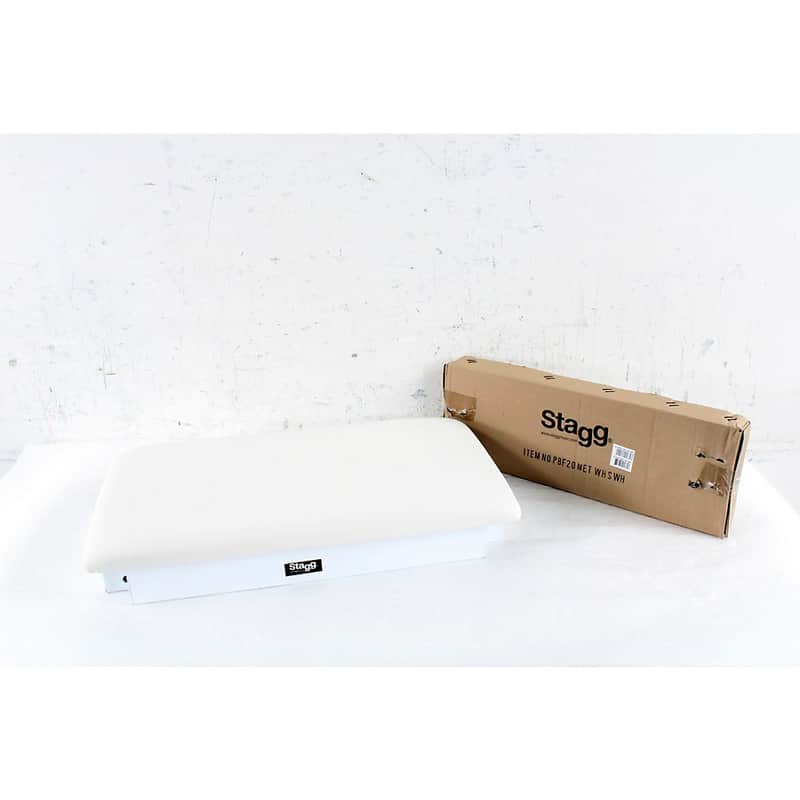 Stagg WHITE METAL FRAME PIANO BENCH Regular image 1