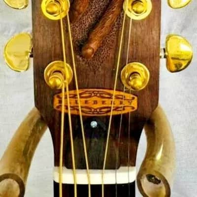 Blueberry Handmade Grand Concert Acoustic Guitar White-Tail Deer Motif image 10