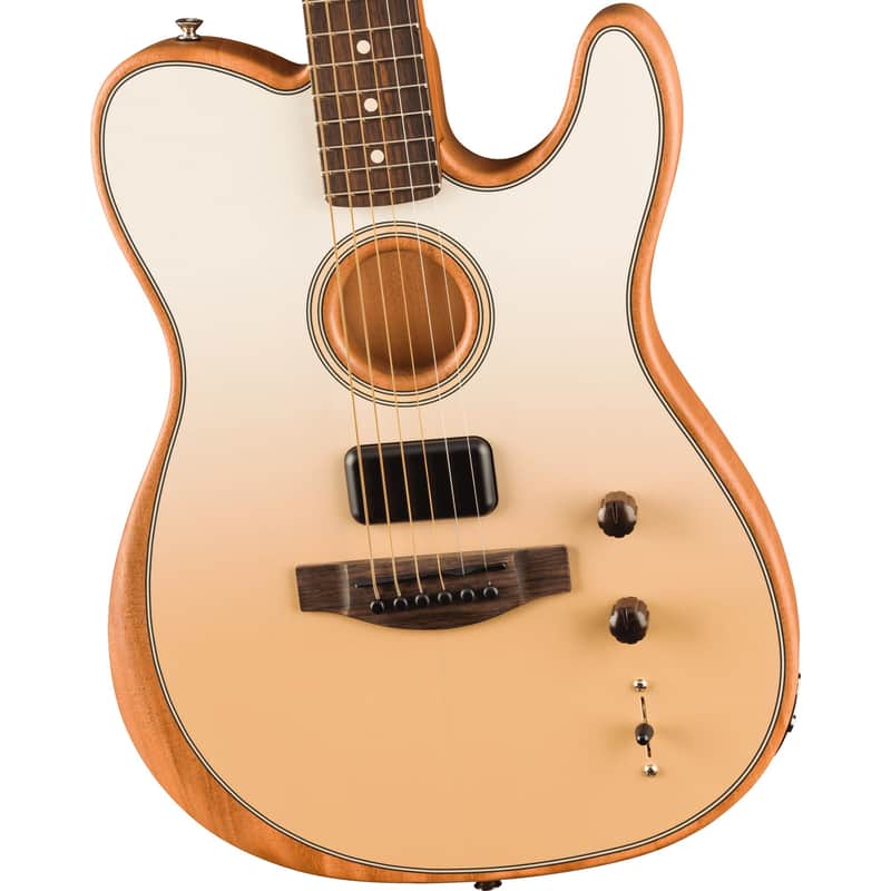 Fender FINNEAS Signature Acoustasonic Player Telecaster Guitar w/ Gig Bag - Cappuccino Fade image 1