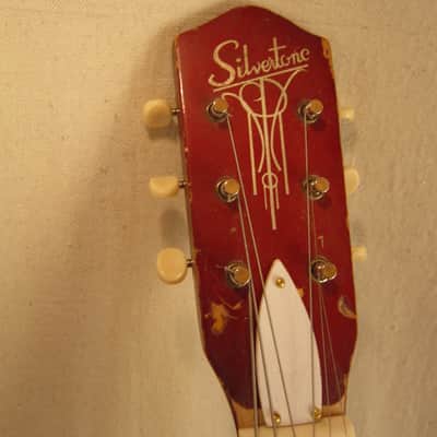 Silvertone 708 1940's - red sunburst with pickup image 4