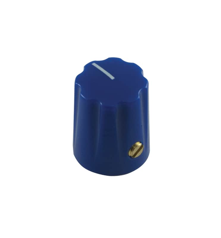 Tesi .5" x .6" Pedal Knob with Set Screw .25" Shaft Blue image 1