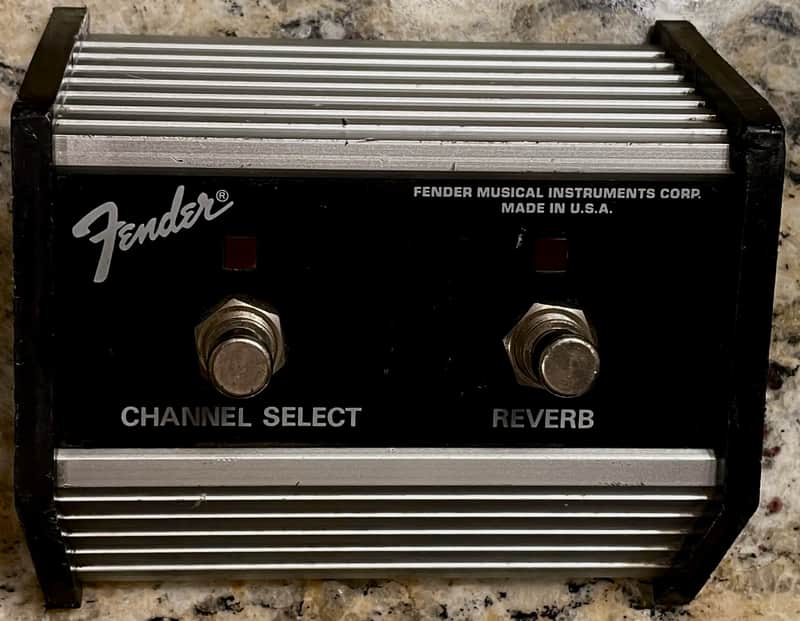 Fender 2 Button Foot Switch 90's Black /Silver image 1