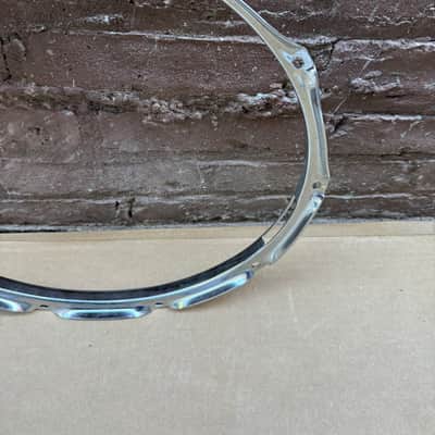 Unbranded 14" 10-Lug Snare Side Bottom Hoop Rim Chrome - Used, Good Condition image 6