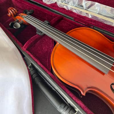 Krutz V210, 1/2 size violin set, 2017 Antique red cherry image 6