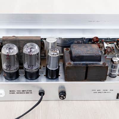 1963 Silvertone 1483 Vintage Tube Amp 1x15 Jensen, USA Danelectro-Made image 17