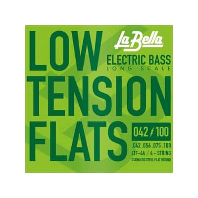 La Bella LTF-4A Low Tension Flexible Flats Bass Guitar Strings - .042-.100 4-string image 2