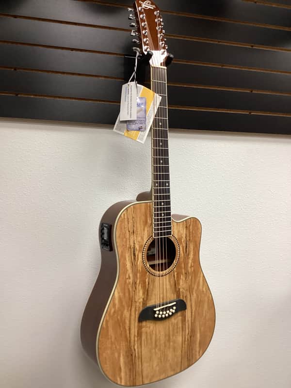 OSCAR SCHMIDT OD312CE MAPLE 12 STRING GUITAR + FREE HOHNER MINI HARMONICA image 1