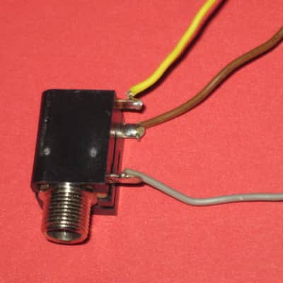 2 lite use genuine Boss INPUT jacks (for compact sized pedals) +nuts,washers,wires (+3 extra wires & 2 zip ties) BOTH jacks have brown,gray,yellow wires attached, work fine, from 2000s (can be used on most other year Boss pedals) NO: pedal(s), other parts image 5