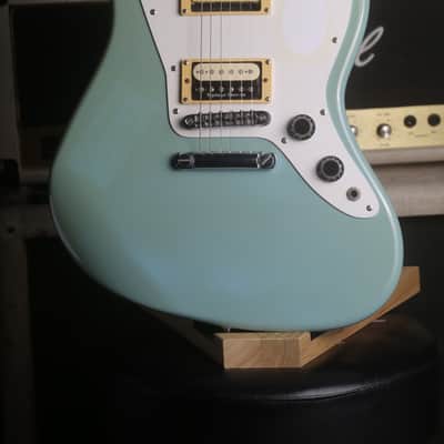1999-2002 Fender Japan Offset Hybrid w/ JG66 Jaguar Neck / HH / Tune-O-Matic - Sonic Blue image 2